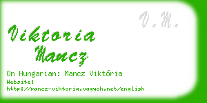 viktoria mancz business card